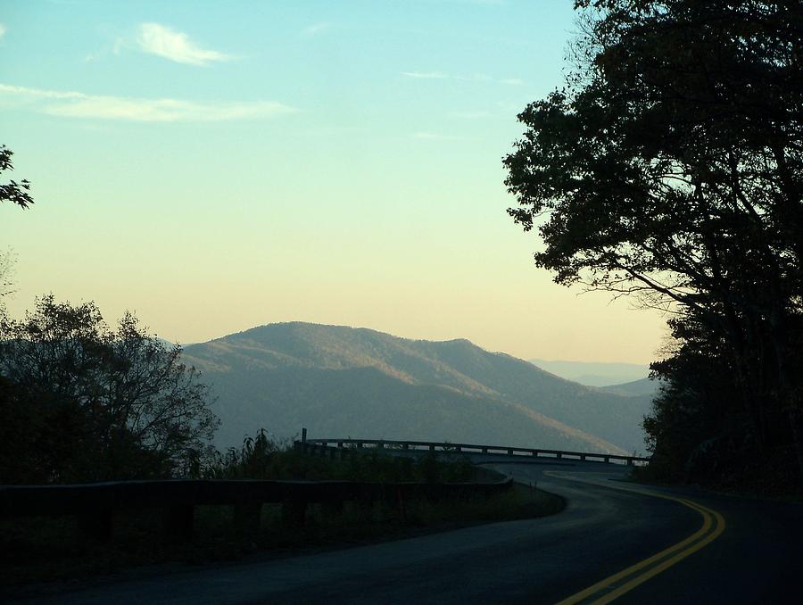 Mountain Photograph - Curve in the Road by Katie Beougher
