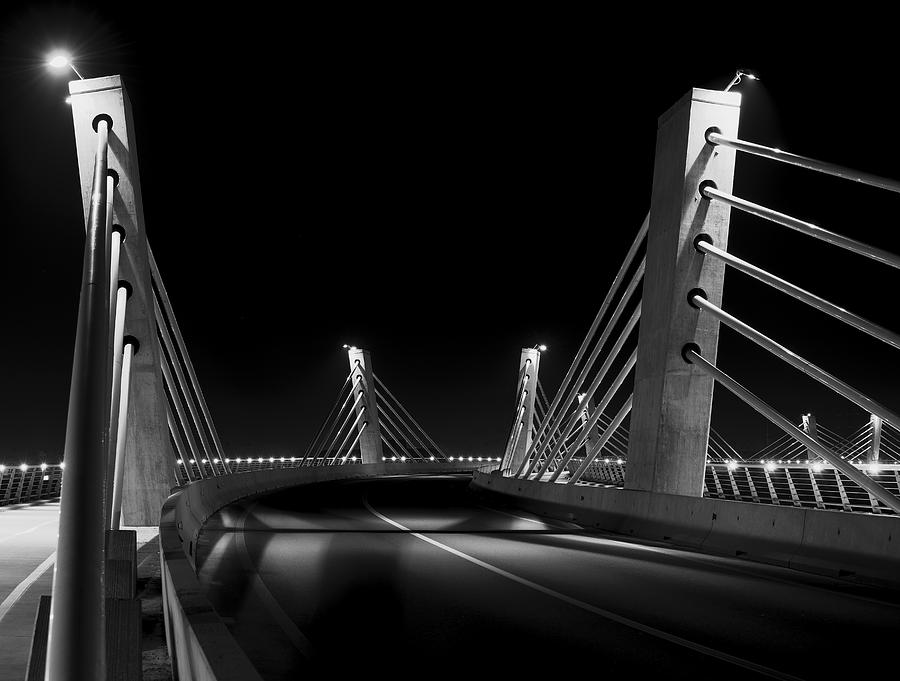 Curved bridge BW Photograph by Ivan Slosar