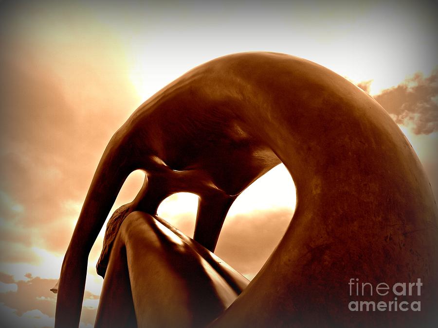 Statue Photograph - Curves of a Women by Clare Bevan