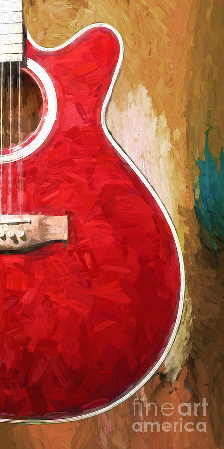 Curves of Passion Guitar Art Digital Art by Jayne Carney