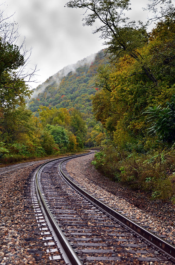 Curvy Railroad Track Photograph by Lisa Lambert-Shank