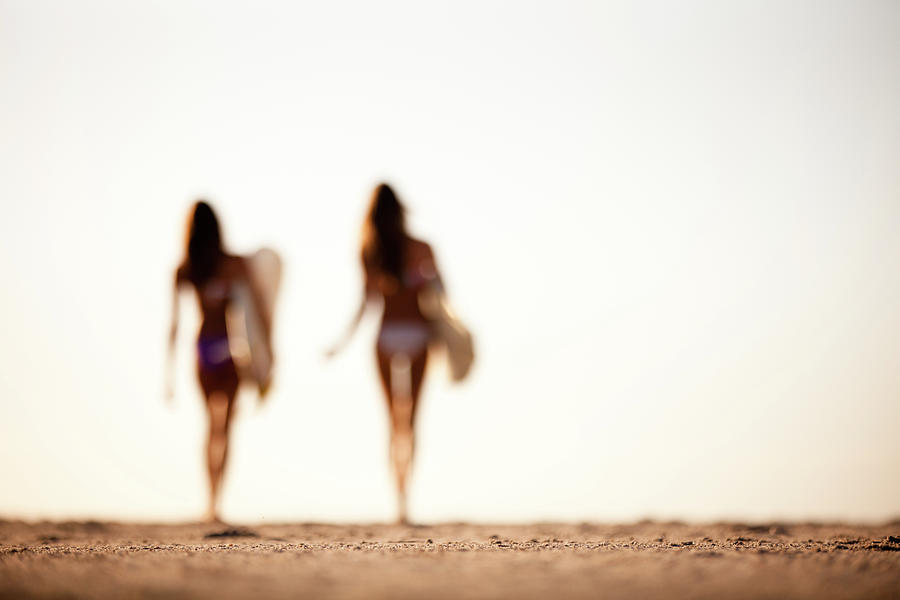 Curvy Silhouettes Of Two Women Heading Photograph by Epicurean