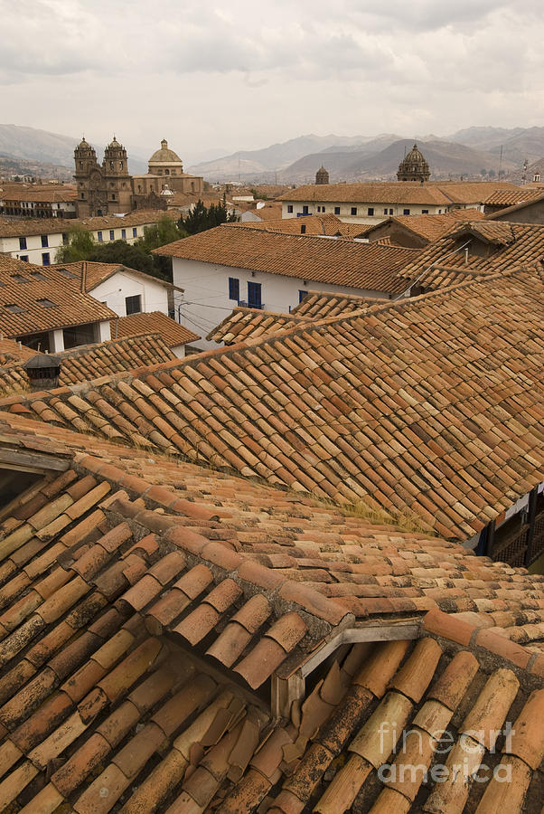 South America Photograph - Cusco Peru Rooflines by William H. Mullins