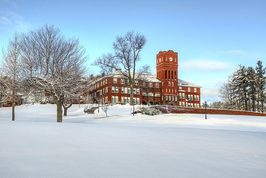 Cushing Academy with Snow Photograph by Donna Doherty