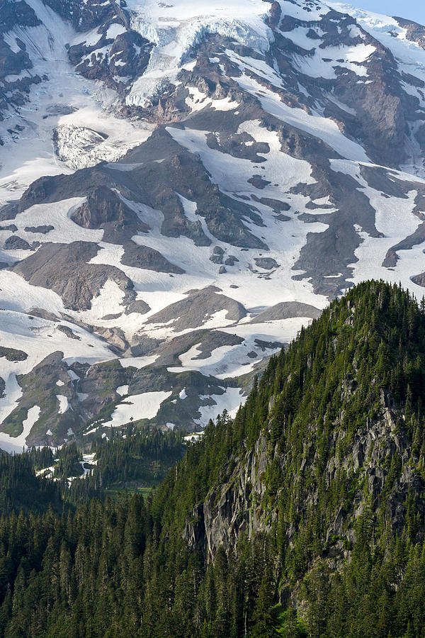 Cushman Crest and Rainier Photograph by Michael Russell