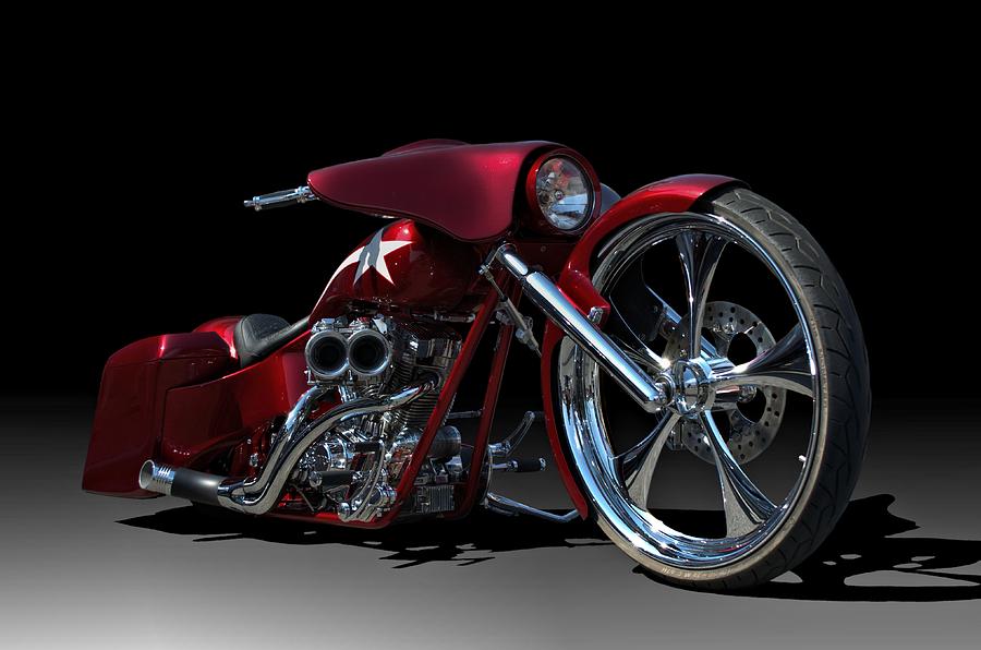 Custom Bagger Motorcycle Photograph by Tim McCullough