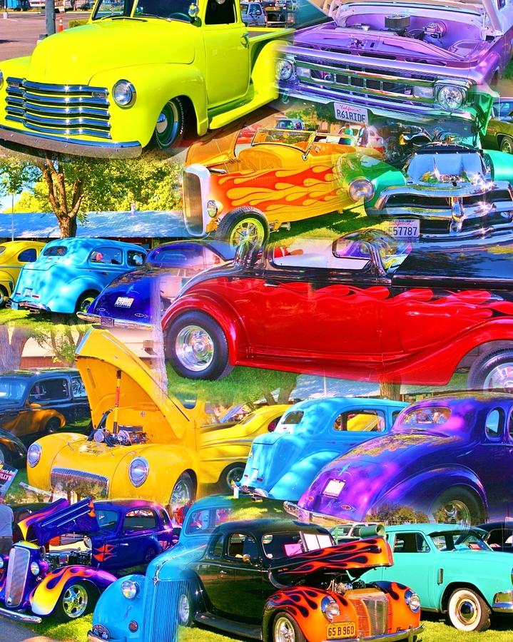 Custom Cars Collage Photograph by Marilyn Diaz