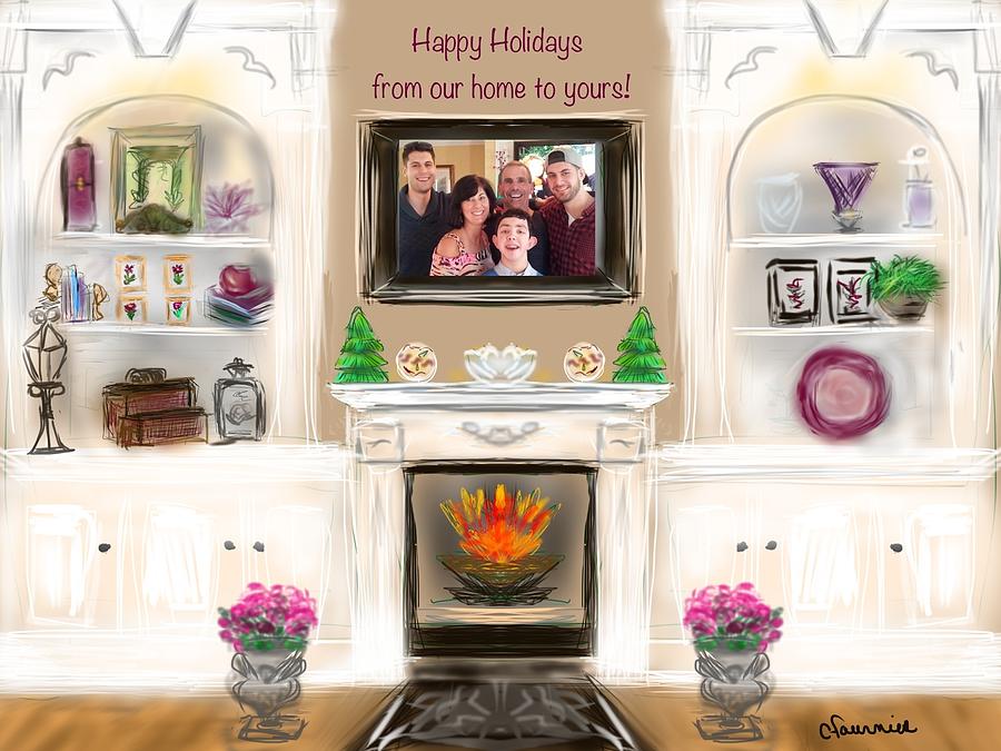 Custom Holiday Card Painting by Christine Fournier