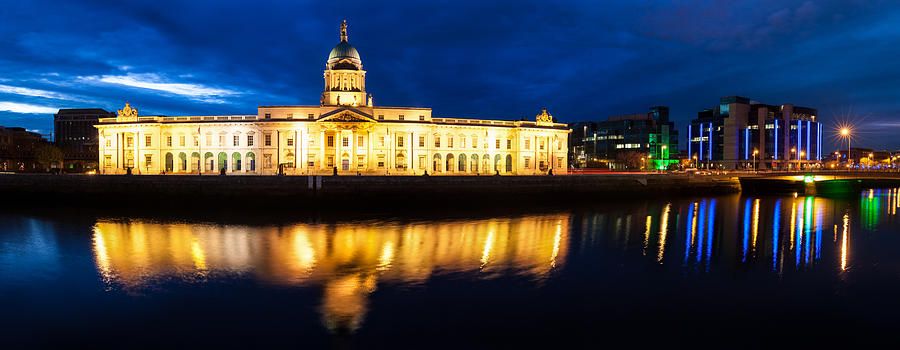 Custom House and International Financial Services Centre Photograph by Semmick Photo