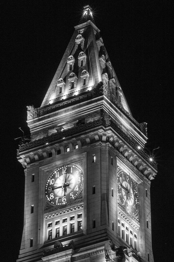 Custom House in Boston Black and White Photograph by John McGraw