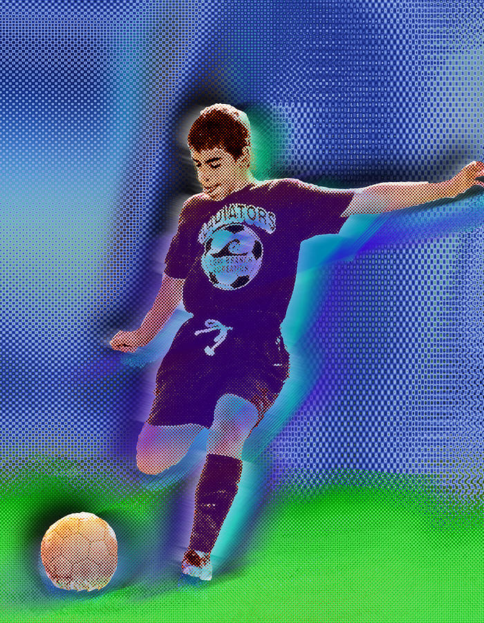 Custom Portrait Family Child Sports Soccer Painting by Tony Rubino