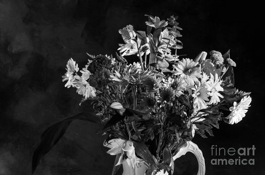 Cut Flowers in monochrome Photograph by Les Palenik