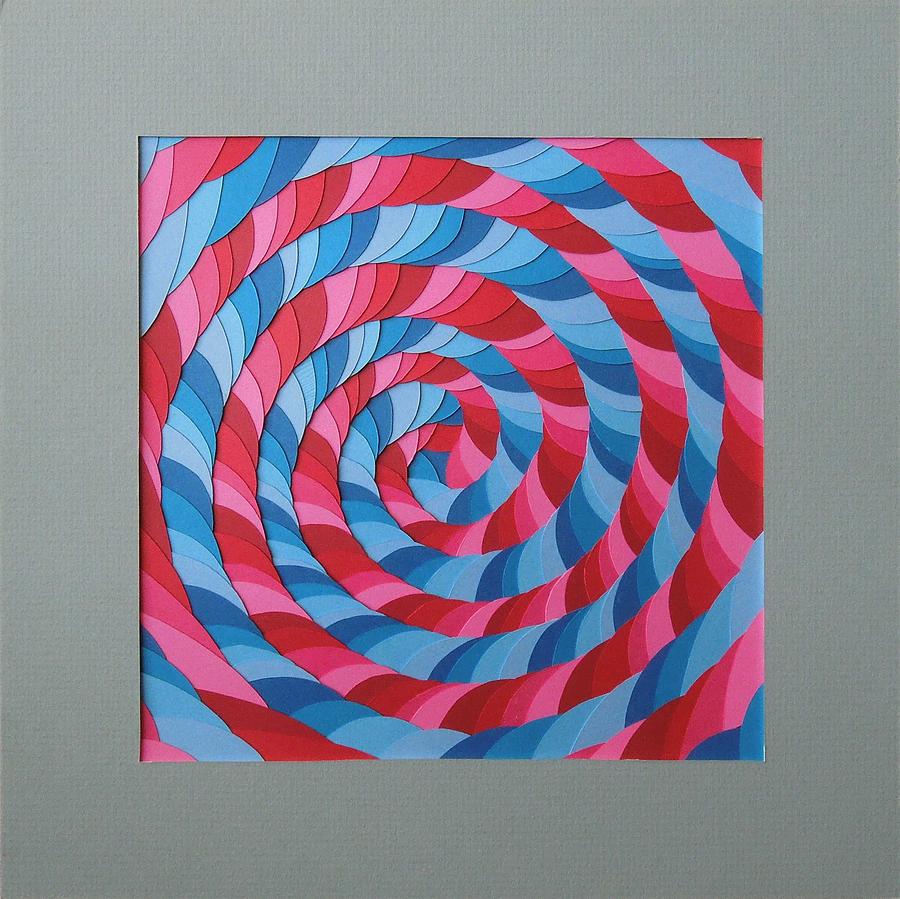 Cut Paper Spiral Mixed Media by Ron Davidson