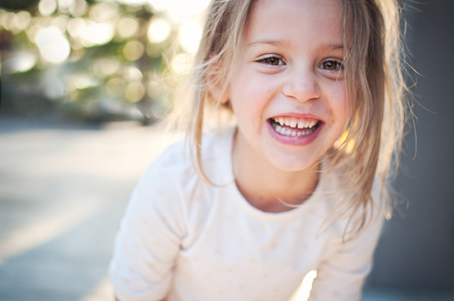 Cute 5 Year Old Girl with Big Happy Smile Photograph by Teresa Short