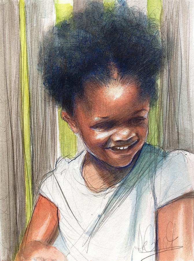 Cute Black Child  by Gregory DeGroat