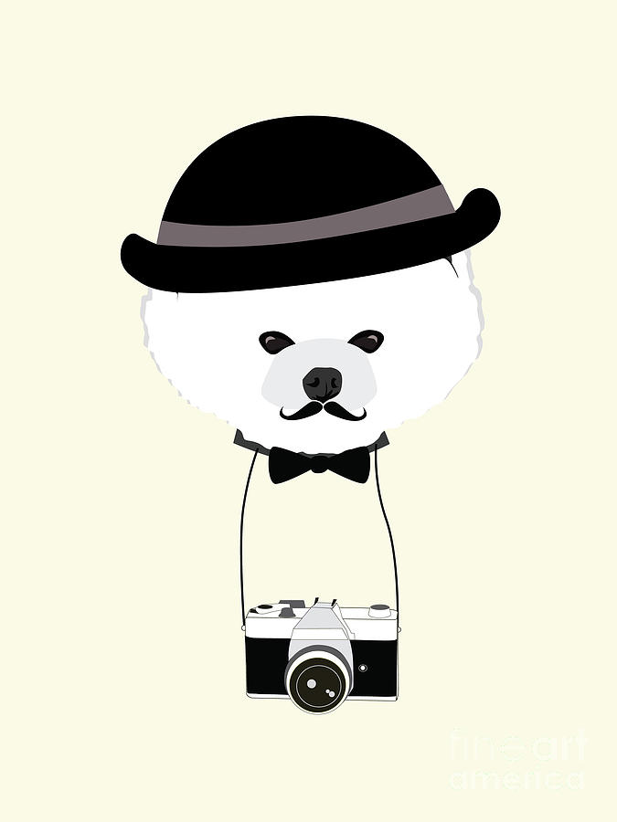 Big Digital Art - Cute Dog Photographer With Old Camera by The Cute Design Studio Big Digital Art - Cute Dog Photographer With Old Camera by The Cute Design Studio