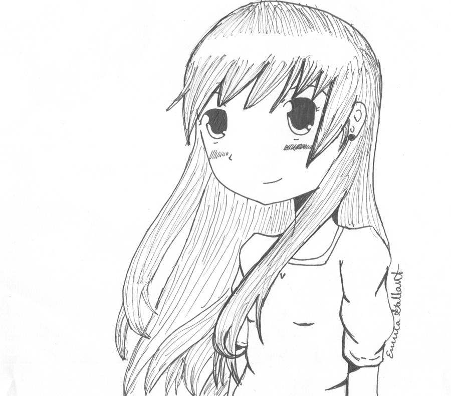 Drawing a Cute Girl | Cute easy drawings, Easy drawings, Cute girl drawing