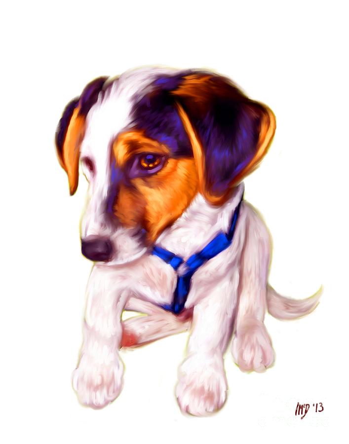 Dog Painting - Cute Jack Russell by Iain McDonald