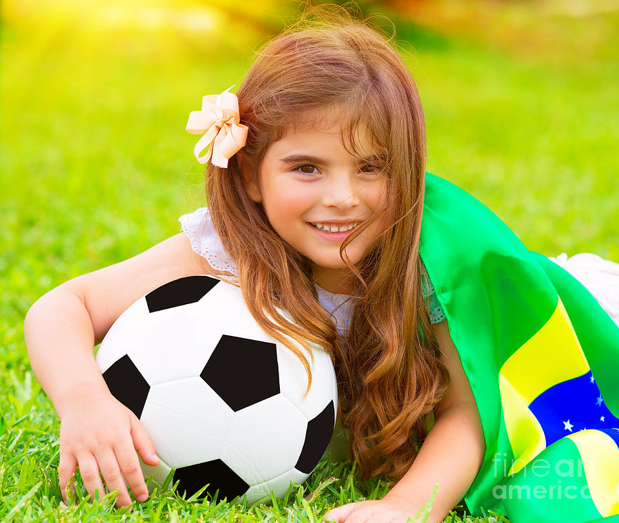 Cute Little Football Fan Photograph By Anna Om Fine Art America