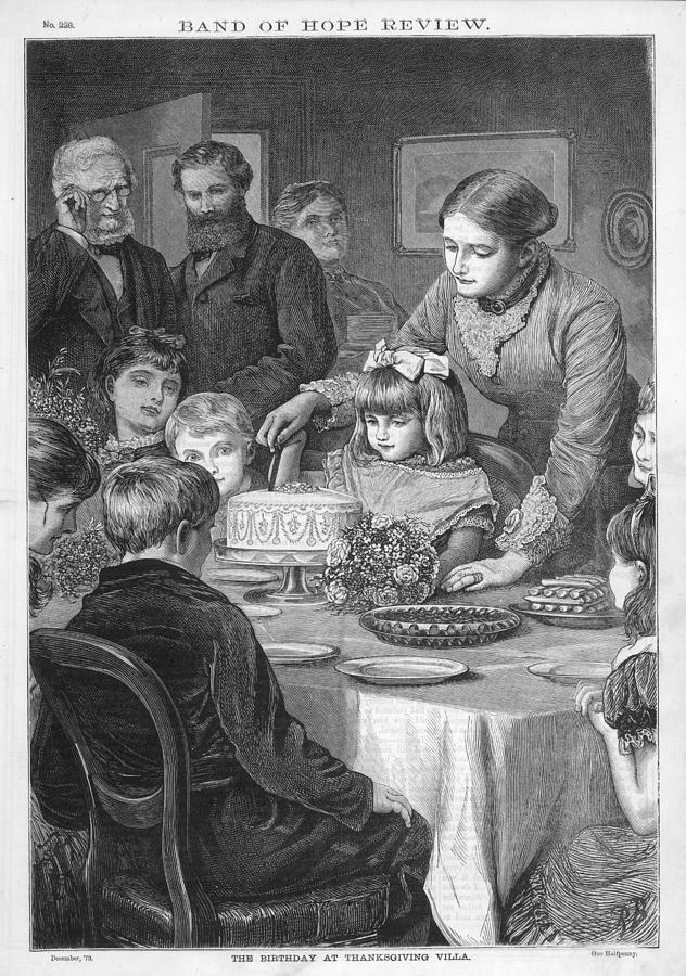 Cutting The Birthday Cake Date Drawing by Mary Evans Picture Library ...