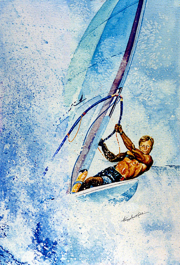 Cutting The Surf Painting by Hanne Lore Koehler