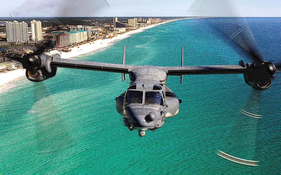 Cv 22 Osprey 8th Special Operations Over Emerald Coast Florida Photograph