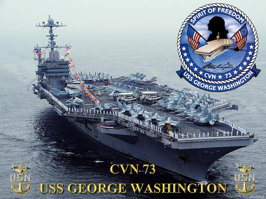 CVN-73 USS George Washington Digital Art by Mil Merchant