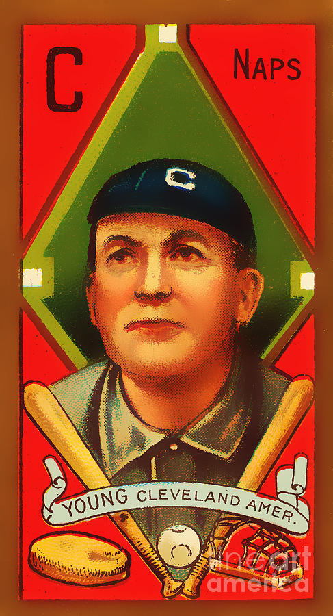 Cy Young Cleveland Naps Baseball Card 0838 Photograph by Wingsdomain Art and Photography