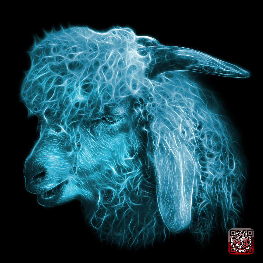 Cyan Angora Goat - 0073 F Digital Art by James Ahn