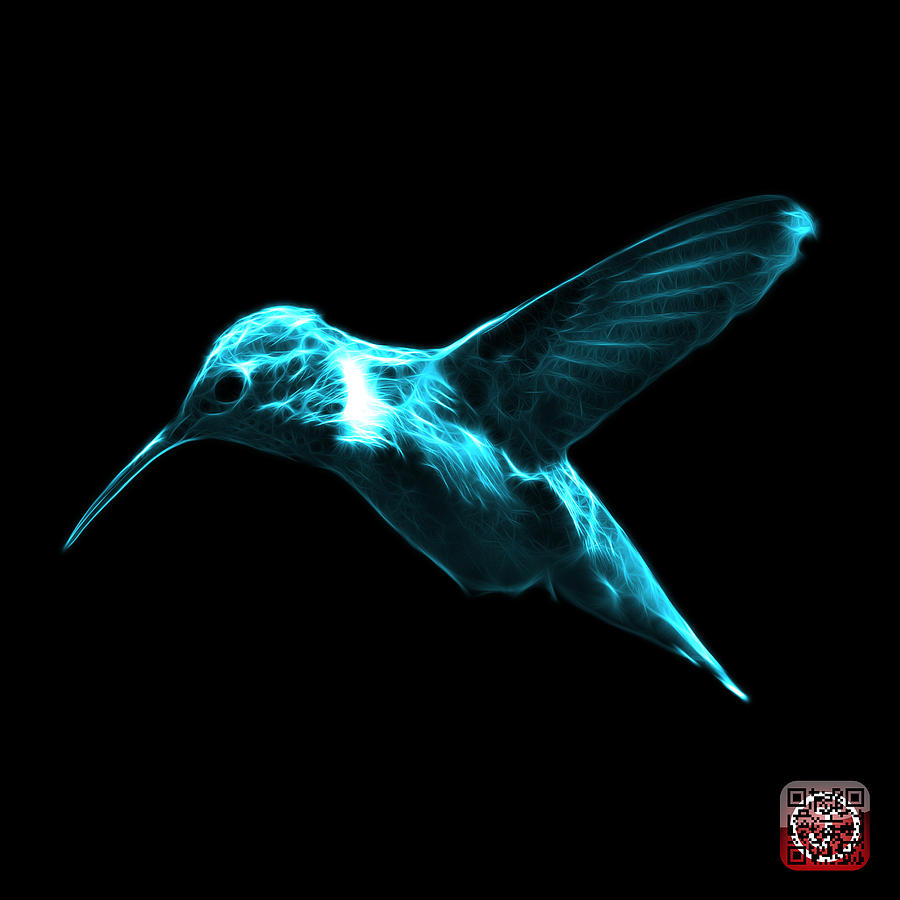 Cyan Hummingbird - 2054 F Digital Art by James Ahn