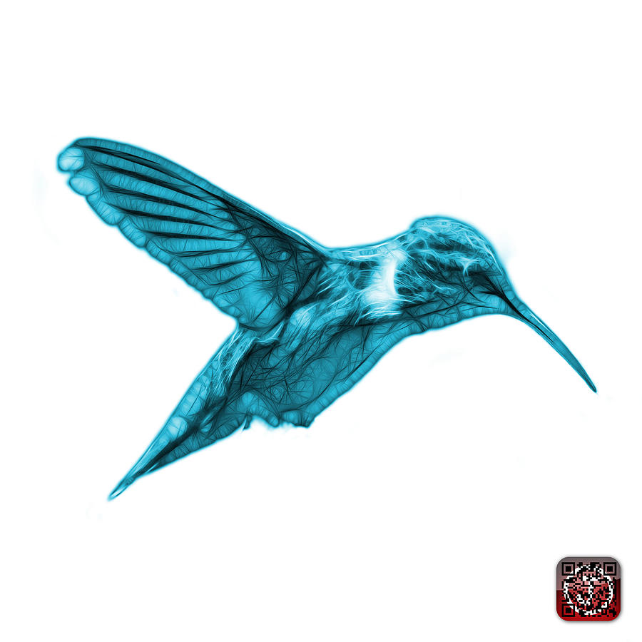 Cyan Hummingbird - 2054 F S Digital Art by James Ahn