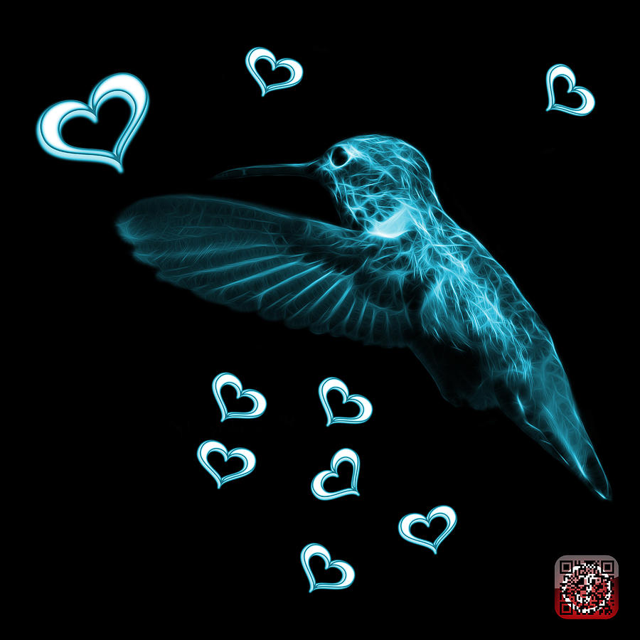 Cyan Hummingbird - 2055 F M Digital Art by James Ahn