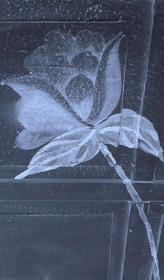 Flower Photograph - Cyan Negative Wood Flower by Rob Hans