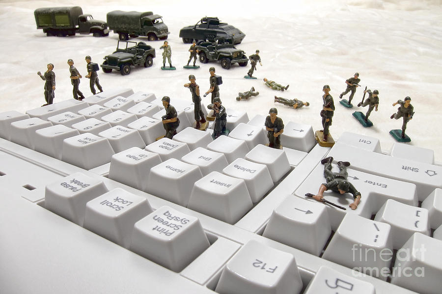 Toy Photograph - Cyber Attack by Olivier Le Queinec
