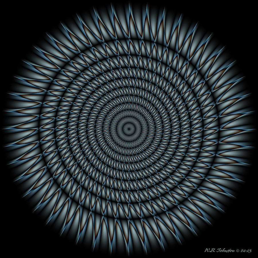 Cyborg Mandala Digital Art by WB Johnston