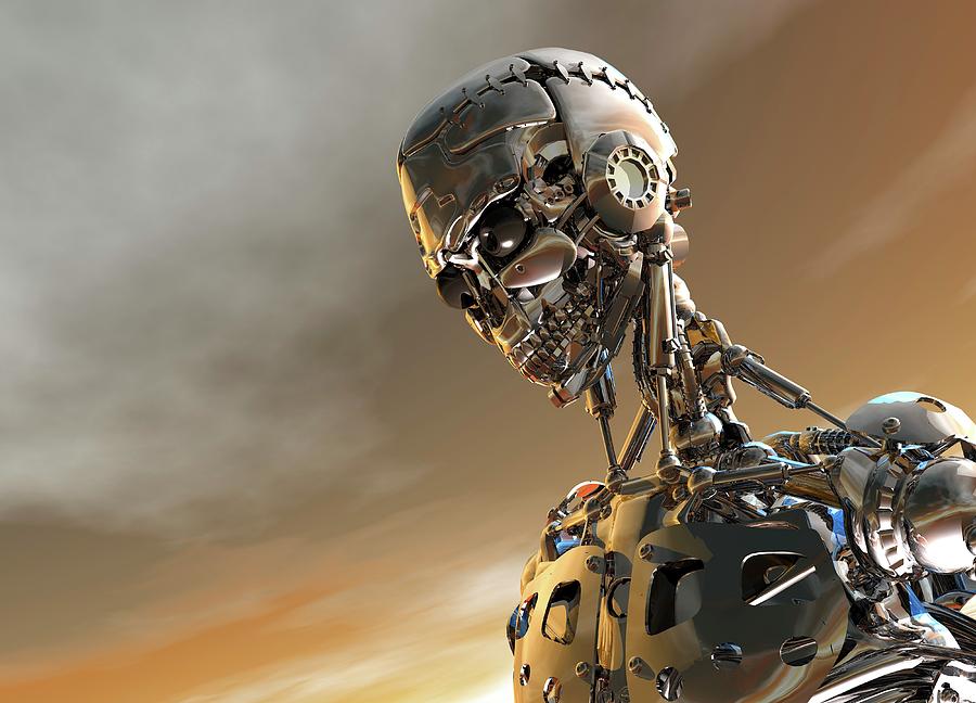 Cyborg Photograph by Victor Habbick Visions/science Photo Library