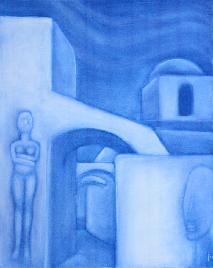 Greek Painting - Cycladic Island Dreamscape by Diana Perfect