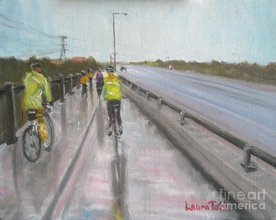 Bicycle Painting - Cycle Club by Laura Toth