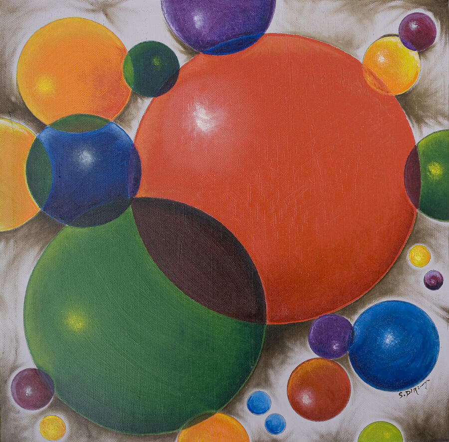 Abstract Painting - Cycles Of Circular Motion by Stephen J DiRienzo Abstract Painting - Cycles Of Circular Motion by Stephen J DiRienzo