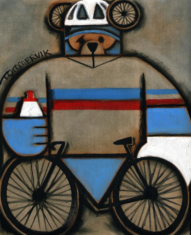 Cycling Painting - Tommervik Cycling Bear by Tommervik Cycling Painting - Tommervik Cycling Bear by Tommervik