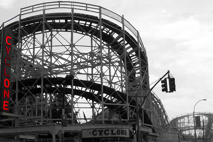 Cyclone Roller Coaster Photograph by Joseph Hedaya