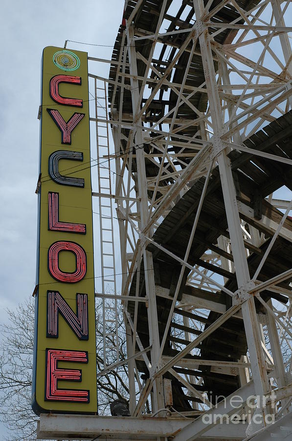 Cyclone - Roller Coaster Photograph by Susan Carella