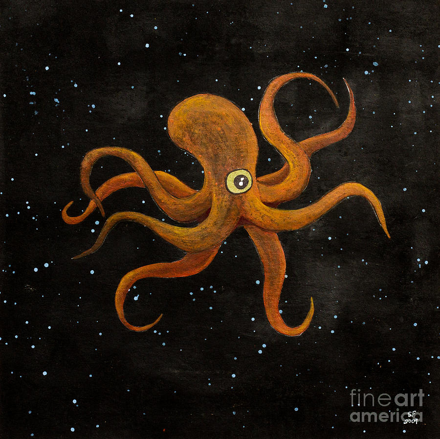 Cycloptopus black Painting by Stefanie Forck