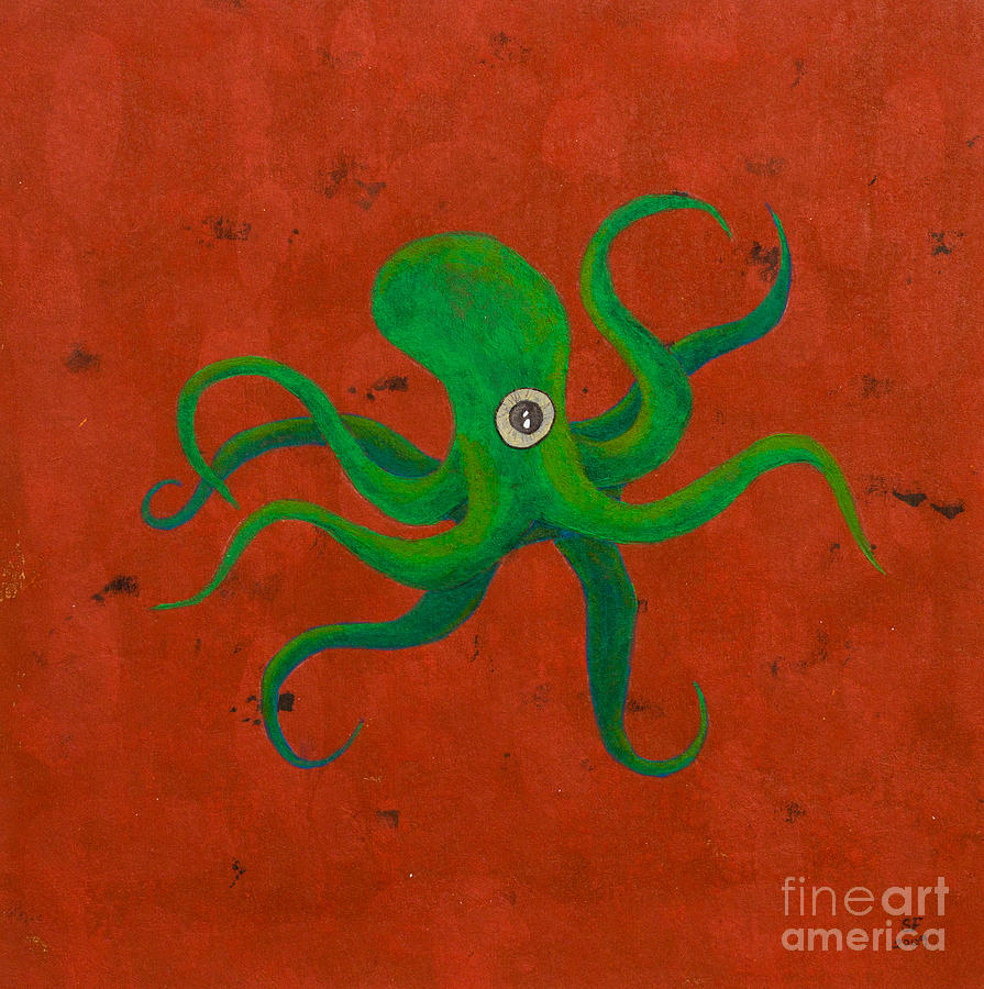 Cycloptopus red Painting by Stefanie Forck
