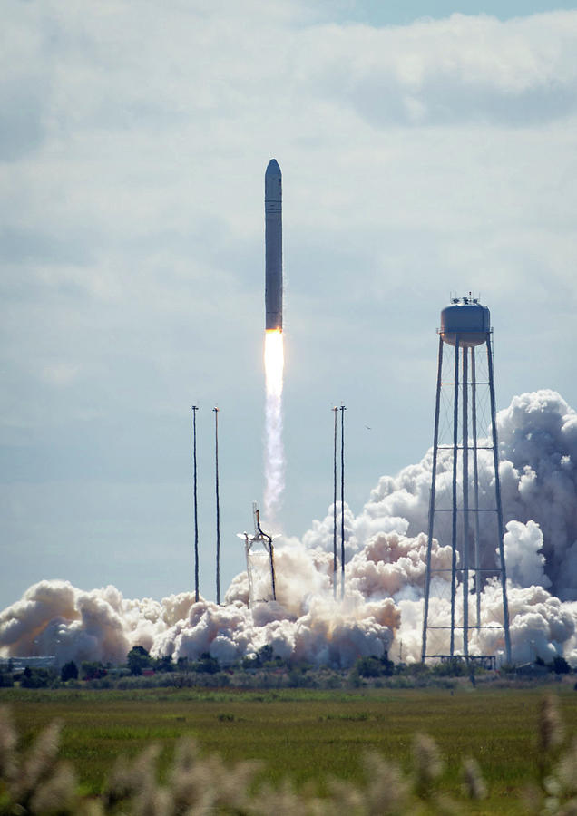 Cygnus Cargo Spacecraft Launch Photograph by Science Photo Library Cygnus Cargo Spacecraft Launch Photograph by Science Photo Library