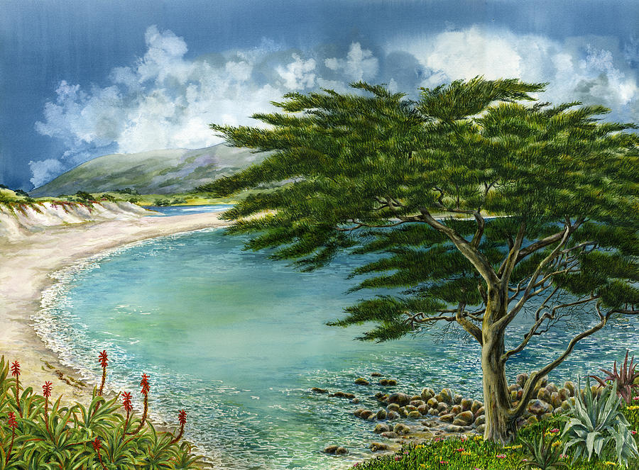 Cypress Painting by Karen Wright - Fine Art America