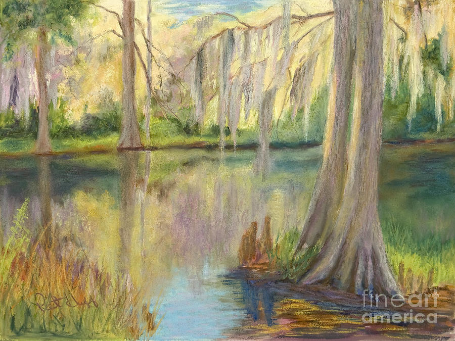 Landscape Painting - Cypress Reflections by Patricia Huff