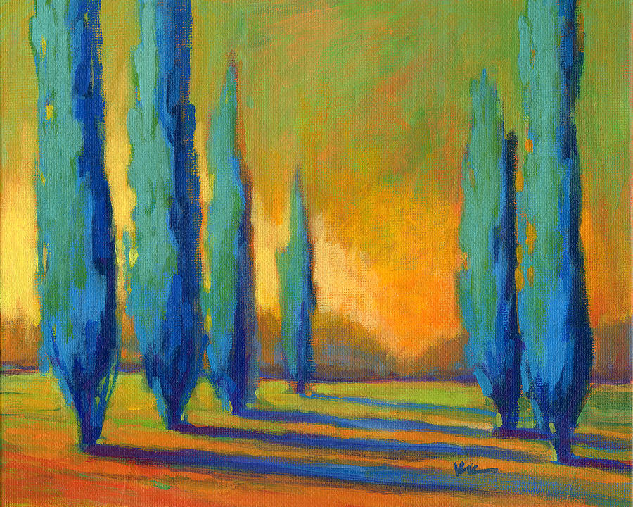 Tree Painting - Cypress Road 5 by Konnie Kim