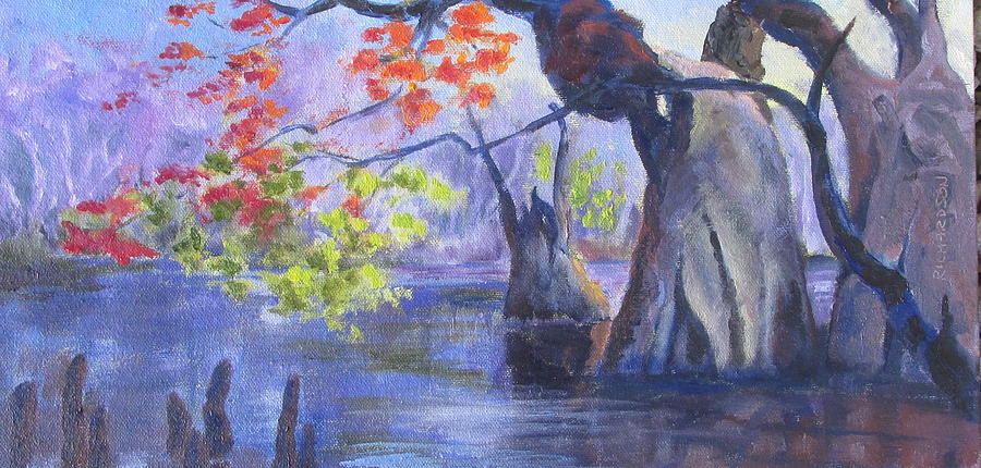 Landscape Painting - Cypress by Susan Richardson