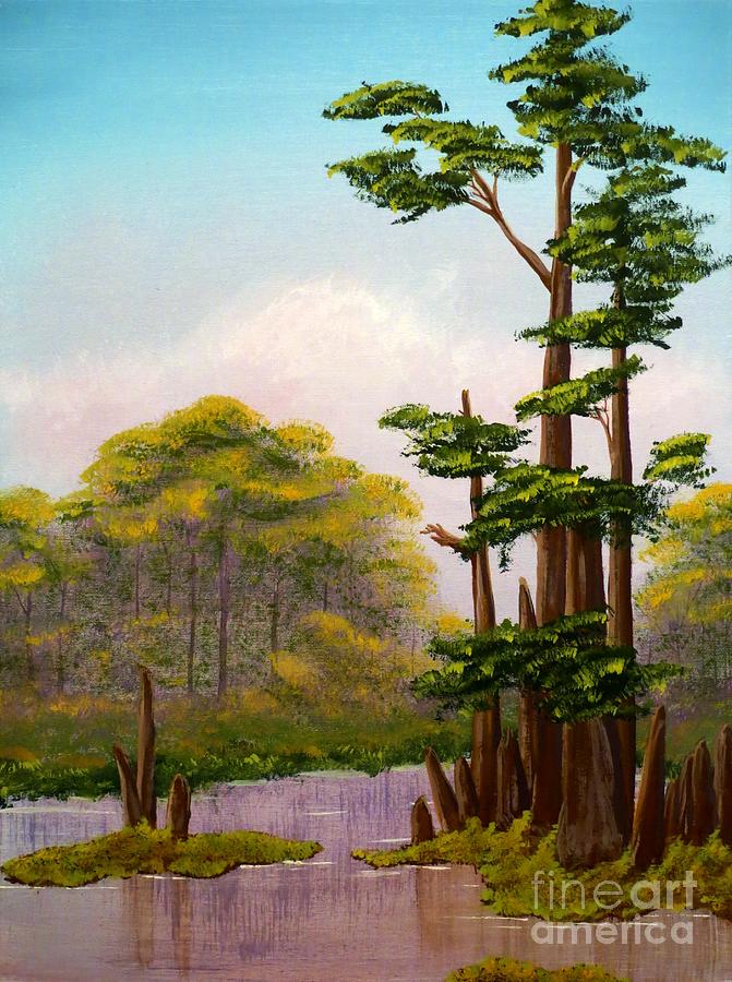 Cypress Swamp Painting by Tim Townsend